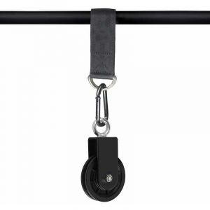 Poulie pour Cable, Poulie Musculation avec Sangle de Suspension et Mousqueton Poulie de Levage Pivotant &agrave; Poulie Simple (2Pcs)