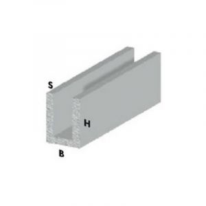 ProfilA profilA en u cm 100 h argent argent profilA aluminium 10x15x1 mm