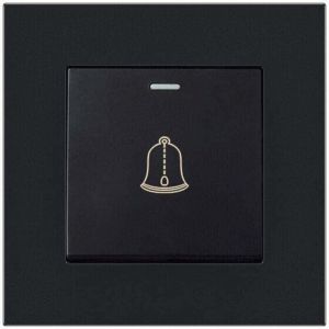 Bouton de sonnette ext&eacute;rieur, interrupteur de sonnette 220-250V avec panneau en verre tremp&eacute;. Ce bouton poussoir de carillon &eacute;tanche fonctionne sans