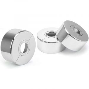 3 Pièces Rosace Robinet, Rosace Mitigeur Douche, 3 Tailles en 1, Cache Tuyau Radiateur Convient pour Diamètre de 20MM / 25MM / 33MM, Utilisé pour