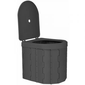 Toilette Portable avec Couvercle,Haloyo&reg;,WC Camping Pliables,Seau Hygi&eacute;nique pour Camping,pour P&ecirc;che,Randonn&eacute;e,Rmbouteillages,noir