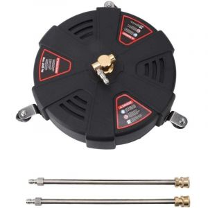 Nettoyeur haute pression professionnel de 13 pouces, 2500PSI, nettoyeur de surface haute pression à connexion rapide de 1/4 pouces avec 3 roues pour