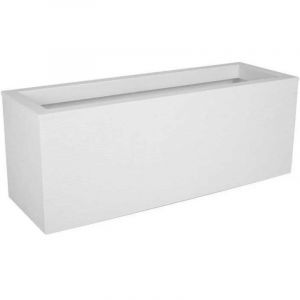 [JAMAIS UTILISÉ] EDA PLASTIQUE Balconniere Graphit Up - 25 L - 59 x 19,5 x 22,8 cm - Blanc ceruse