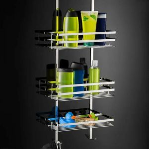 Tag&egrave;re de douche 80 cm inox, moderne et classe