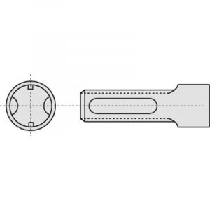 Mèche à bois emmanchement SDS+, diamètre 16 mm, longueur 450 mm - FAMMAB