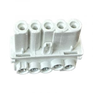 Connecteur 5P femelle &agrave; vis blanc cable diagonal (sans capot) GST15I5 Wieland 91.951.3053.0