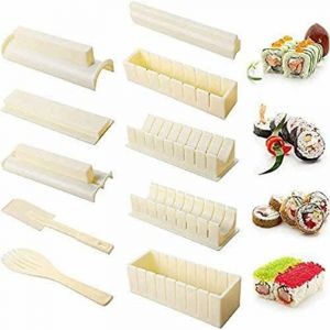 Kueatily - Sushi Maker Kit 10 pcs Moules &agrave; Sushi Kit de Sushi Cuisine Bricolage Facile Sushi Set Riz Rouleau diy Cuisine Coffret Complet-Fei Yu