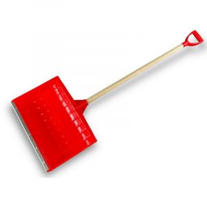 Kibros - Pelle &agrave; neige poussoir renforc&eacute; avec manche bois Rouge 53 cm - Quantit&eacute; x 1 - Largeur 53 cm