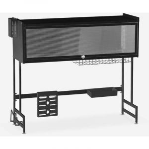 &Eacute;gouttoir &agrave; vaisselle sur &eacute;vier cuisine noir gain de place Sover