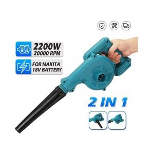 SNQ - 2200 w Souffleur à feuilles sans fil compatible avec batterie Makita 18 v, souffleur sans fil , 3,6 m/min, pour l'entretien de la pelouse, les