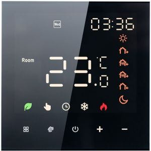 Thermostat intelligent, 16A Thermostat programmable num&eacute;rique &agrave; &eacute;cran tactile LCD, Thermostat intelligent num&eacute;rique mural pour chauffage &eacute;lectrique