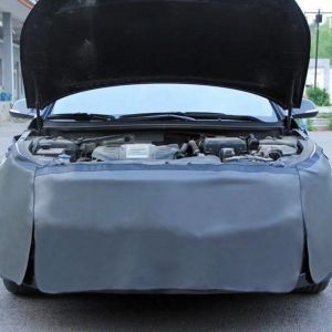 (Cendre）3 Pi&egrave;ce Automobile Couverture Magn&eacute;tique &eacute;tanche avec Crochets M&eacute;canicien Tapis de Protection Carrosserie Aile Fender