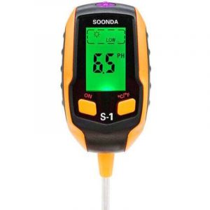 PH-M&egrave;tre du Sol, Testeur De PH du Sol 4 en 1 Num&eacute;rique, Testeur D'humidit&eacute; du Sol-lumi&egrave;re-pH-temp&eacute;rature, Kits d'outils de Jardinage pour Le Soin des