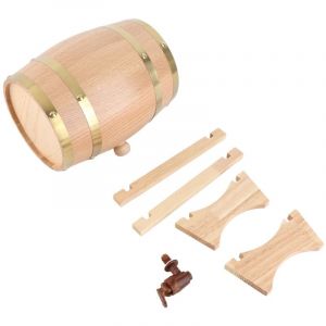 Distributeur de tonneau de vin en bois de ch&ecirc;ne vintage, tonneau de stockage rustique pour whisky, bourbon, tequila, bar &agrave; domicile, cuisine, tonneau