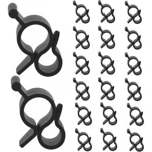 Bluedeer - 20 Pièces Crochets pour auvent de vr, Crochets de gouttière Noirs Clips de cantonnière pour auvent de Camping pour accrocher Une Bande
