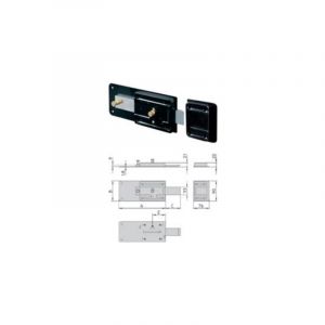 Viro 1.7853 Serrure A pA ne demi-tour 60 mm Cylindre dA tachA 5 coups avec pA ne demi-tour incorporA