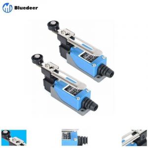 Lot de 2 Interrupteurs de Fin de Course &agrave; Levier &agrave; Galet ME-8108 &ndash; Interrupteur CNC pour Commande &Eacute;lectrique et Applications Industrielles