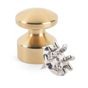 Kit de Fixation : Vis placo Longueur 16 mm Alu + Petite Pat&egrave;re convexe Laiton - L'Attachante