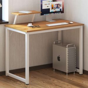Soges - Bureau Ordinateur Table 100x50 cm Informatique Meuble de Bureau pour Ordinateur pour Salle à Manger, Salon, Cuisine,Chêne