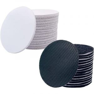 Lablanc - Tapis Antidérapant-30 pièces Lavable Patin Antiderapant pour Tapis,Anti Curling Carpet Grippers Coin Réutilisable(rond, 15 noir, 15 blanc)