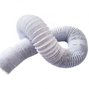 &Oslash; 80mm / 10m Tuyau D'&eacute;vacuation D'air en PVC Flexible - Tuyau de Ventilation pour Climatisation, S&egrave;che-linge, Hotte