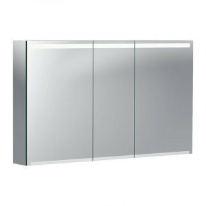 Geberit - Armoire de toilette Optionavec &eacute;clairage et trois portes: Largeur 120cm, Hauteur 70cm, Profondeur 15cm, , miroir ext&eacute;rieur, miroirs