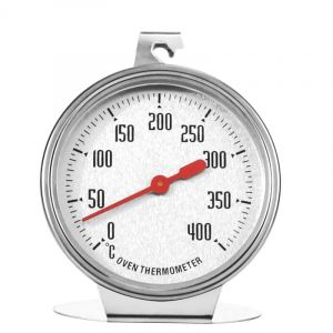 Thermom&egrave;tre de cuisson en acier inoxydable 400&deg; &agrave; suspendre ou &agrave; poser au four