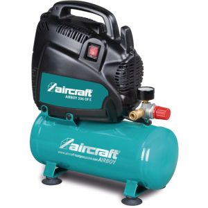 Aircraft - Compresseur sans huile cuve 6 l 1,1 kW / 1,5 Ch 180 L/min 8 Bars 230V airboy 206 of e