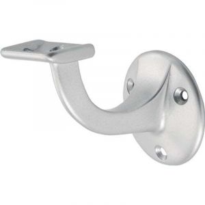 Support de main courante 3502 Alu.argent&eacute;.anod.D.plaque murale 56mm support droit - 3502-01E - Hermeta