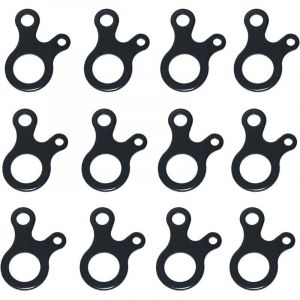 16 pcs Tendeur de Corde en Alliage d'Aluminium, Tendeur de Cordon Tendeur &agrave; Trois Trous, Ajusteur Boucle de Corde de Tente, L&eacute;ger, pour Tente B&acirc;che