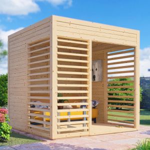Pool House bois Bertilo avec plancher 5,10m&sup2; naturel