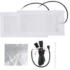 Coussin chauffant de si&egrave;ge de voiture 12V &agrave; 2 vitesses pour si&egrave;ge unique Coussin chauffant en fibre de carbone Mod&egrave;le &agrave; interrupteur unique 1x