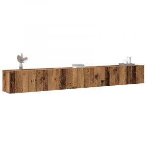 Ensemble de meuble TV mural 3 pcs-Banc TV-Meuble T&eacute;l&eacute; vieux bois bois d'ing&eacute;nierie 997273