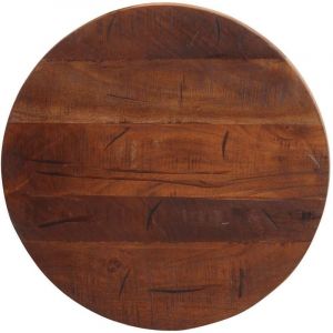 Dessus de table，Plateau de table，Dessus de bureau &Oslash; 40x2,5 cm rond bois massif de r&eacute;cup&eacute;ration CFW45457