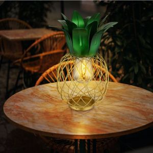 Globo Lighting - Lampe solaire Ananas Figure de jardin Lampe de décoration Lampe de terrasse Balcon, IP44, batterie, jaune vert, 1x led, DxH 20x28 cm