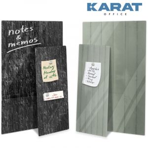 Tableau m&eacute;mo design en verre, Stone, 20 x 60 cm