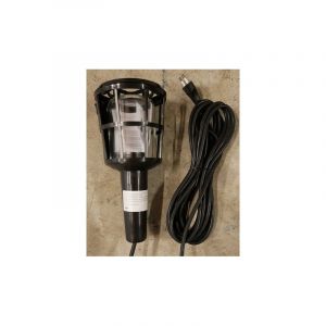 Baladeuse classique cage plastique noire ampoule E27 230V 60W max (non inclus) verre + cable longueur 5m