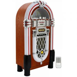 Monster-shop - MonsterShop – Jukebox Style Rétro Années 50 à Eclairages led Couleurs Changeantes avec Port usb, Bluetooth, aux, Lecteur cd, lecteur