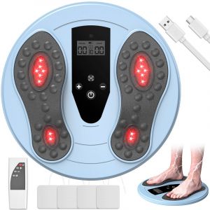 Stimulateur Circulatoire Rechargeable, Circulation Sanguine Jambes, Th&eacute;rapie par lumi&egrave;re rouge + EMS + TENS, Double effet stimulant sur la