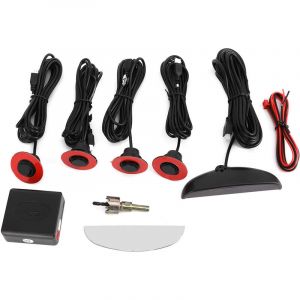 Jeffergarden Syst&egrave;me d'assistance au stationnement avec 4 capteurs plats r&eacute;glables, radar de recul et avertisseur sonore.