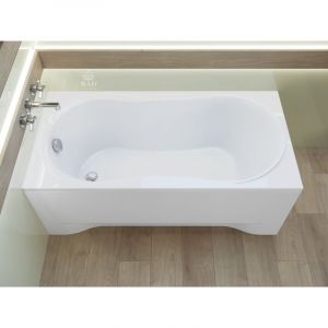 Baignoire Rectangulaire 160x70 avec tablier en acrylique, Siphon de bain et pieds (support) - Set 4en1 - Fabriqu&eacute; en UE - BADLAND GRACJA