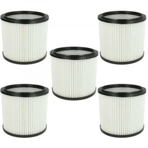 Vhbw - 5x filtre à cartouche compatible avec Shop-Vac 7408 p, Plus 1001, Euromac v 10, Hobby Vac 1000 aspirateur - Filtre plissé