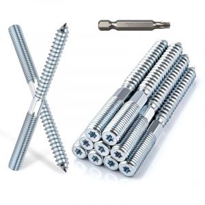 30 Pi&egrave;ces Tige Filet&eacute;e M8 x 60 mm Vis Double Filetage Argent Tige Filet&eacute;e Acier Zingu&eacute; Vis B&eacute;ton Sans Cheville Boulon M8 Pour l'Assemblage de Meubles