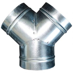 Dérivation (culotte) 45 degrés en acier galvanisé D 160x125x125 mm S&P (UNELVENT) 860676