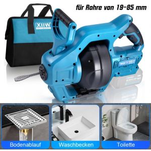 650RPM Kit de Furet D&eacute;boucheur de Canalisations Sans Fil pour Long Flexible Spiral&eacute; de &Oslash;19-85mm, Outil de Nettoyage de Tubes, Nettoyant D&eacute;boucheur,