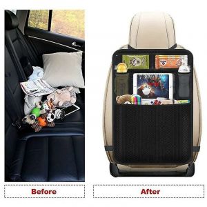 Organisateur de voiture durable pour si&egrave;ge arri&egrave;re - Tapis de protection de si&egrave;ge arri&egrave;re - Organisateur pour enfants avec support de tablette