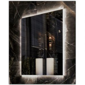 Miroir lumineux LED 100x120 cm, &eacute;tanche IP65, &agrave; suspendre verticalement ou horizontalement.