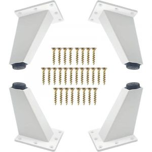 KZQ - jamais UTILISÉ]4 Pièces Pieds de Meubles, Pieds de Meubles Obliques en Aluminium en Métal, Remplacement de Pied de Canapé pour Commode de Table