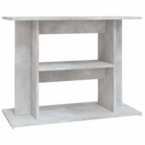 Support pour aquarium Meuble pour Aquarium gris b&eacute;ton 80x35x60 cm bois d'ing&eacute;nierie CFW67809