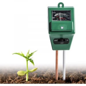 Testeur de sol num&eacute;rique pH,in pH Capteur de lumi&egrave;re solaired'humidit&eacute; Sonde M&egrave;tre Kits de test de sol PH Fonction de test pour la maison et le jardin